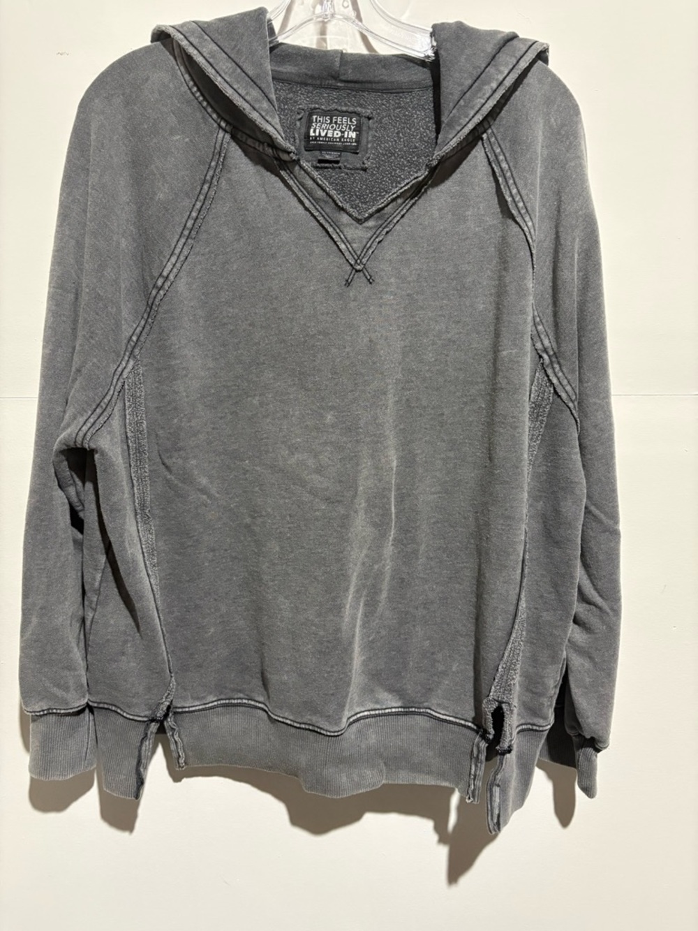Women’s American Eagle Outfitters Charcoal Oversized V-Neck Pullover XS